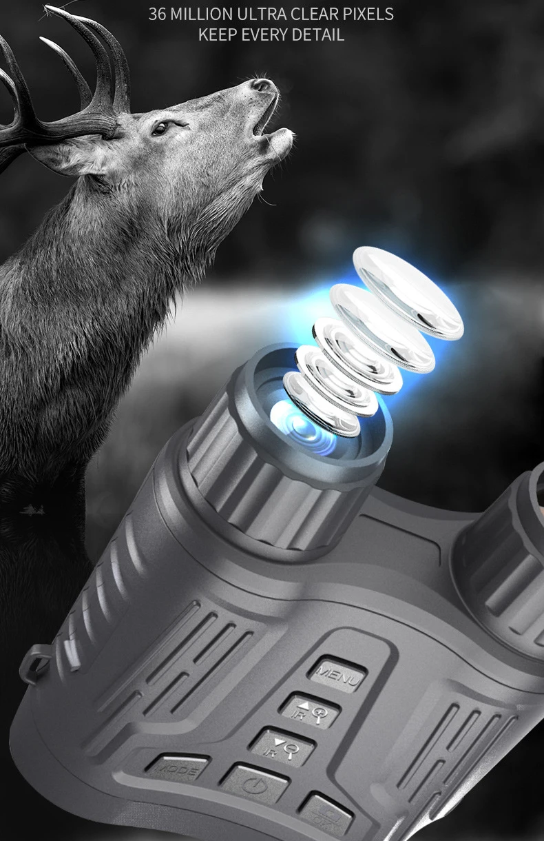 Custom Manual Focusing Waterproof 4K Digital Hunting Night Vision Binoculars Long Range Night Vision at Day and Night