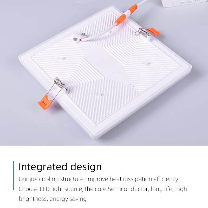 Ultra Thin Square 3w 6w 9w 12w 15w 18w Smd2835 Aluminum Ceiling Recessed Led Panel Lights For Home Office Living Room