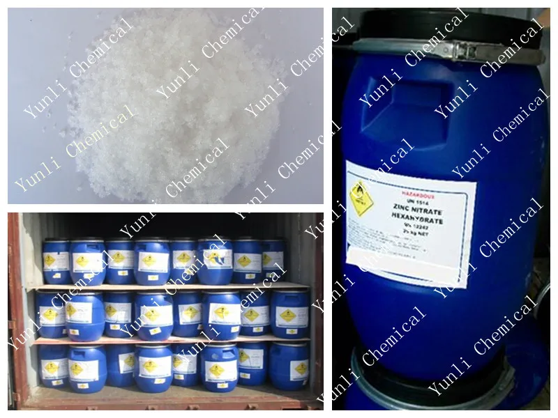 Zinc nitrate hexahydrate 98% industrial manufacture made in China