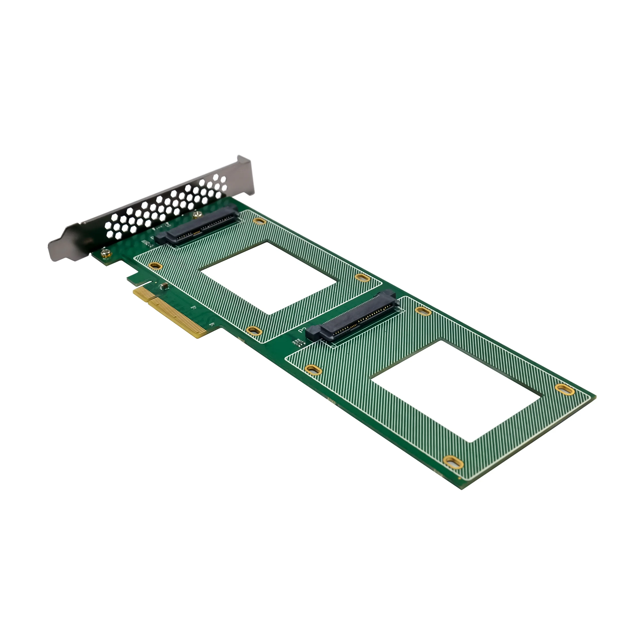 Sunweit Hotsale PCIe 2 Port Nvme Ssd U2 M2 Para Pci Express Adapter  NVME SSD PCIe Riser Card