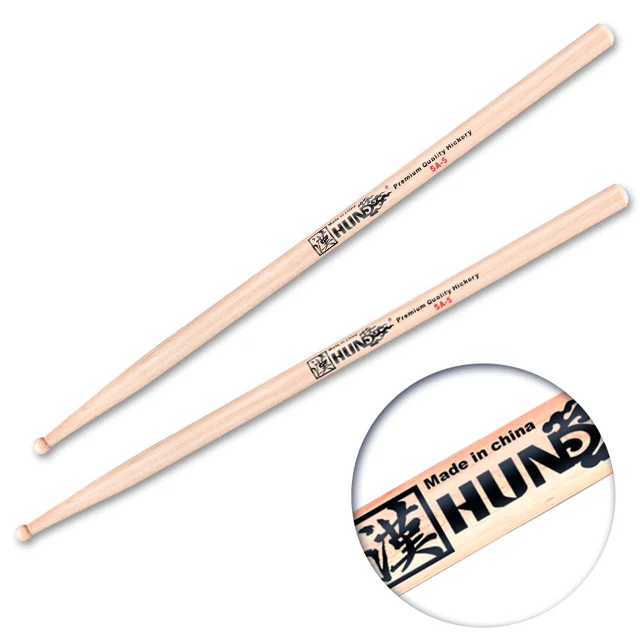 12 Pairs HUN 5A Drum Sticks with Acorn Tip