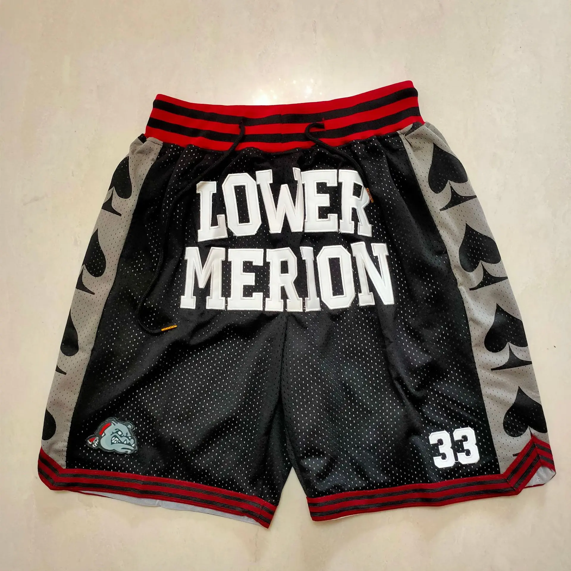 America USA 30 Teams Breathable High Quality Men Mesh Shorts Embroidered Pocket Basketball Shorts