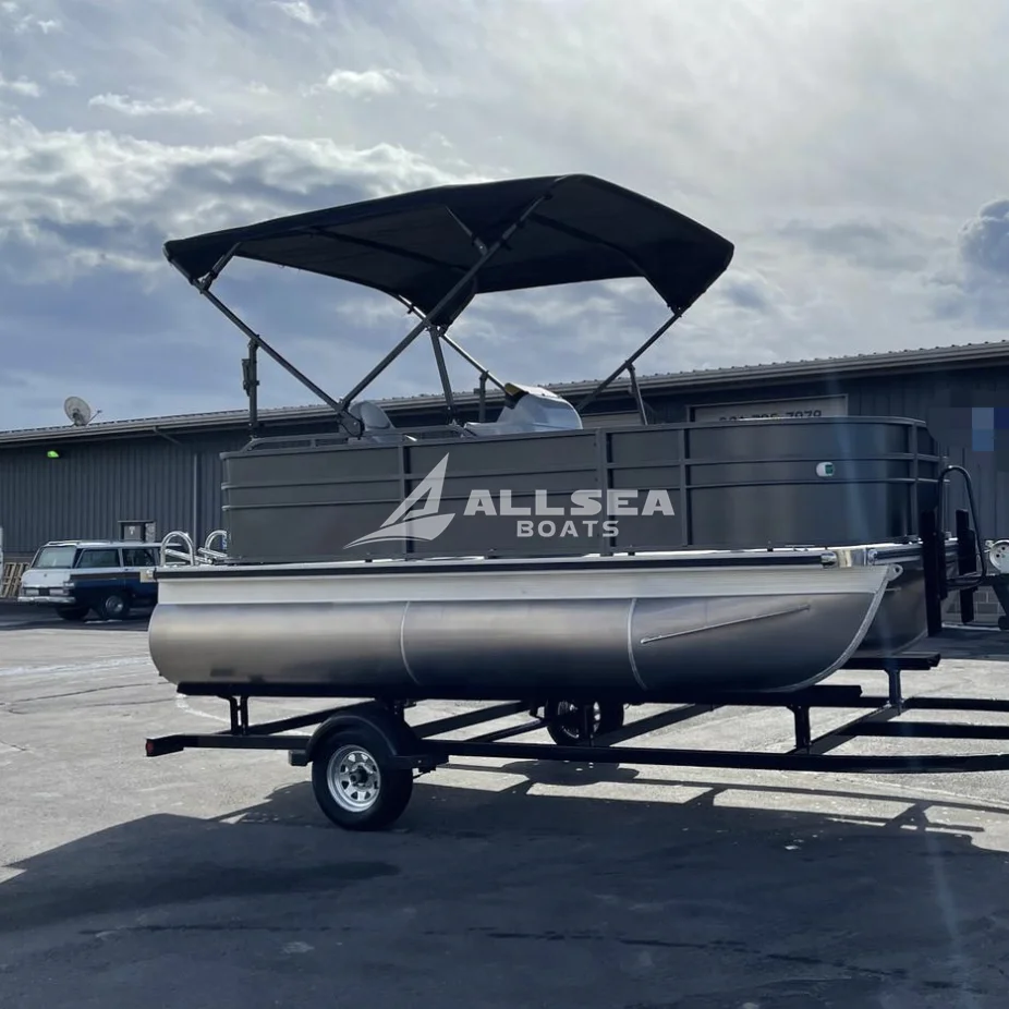 Allsea hot selling 15ft 4.6m Aluminum Pontoon Boat Made in China high quality factory with best price