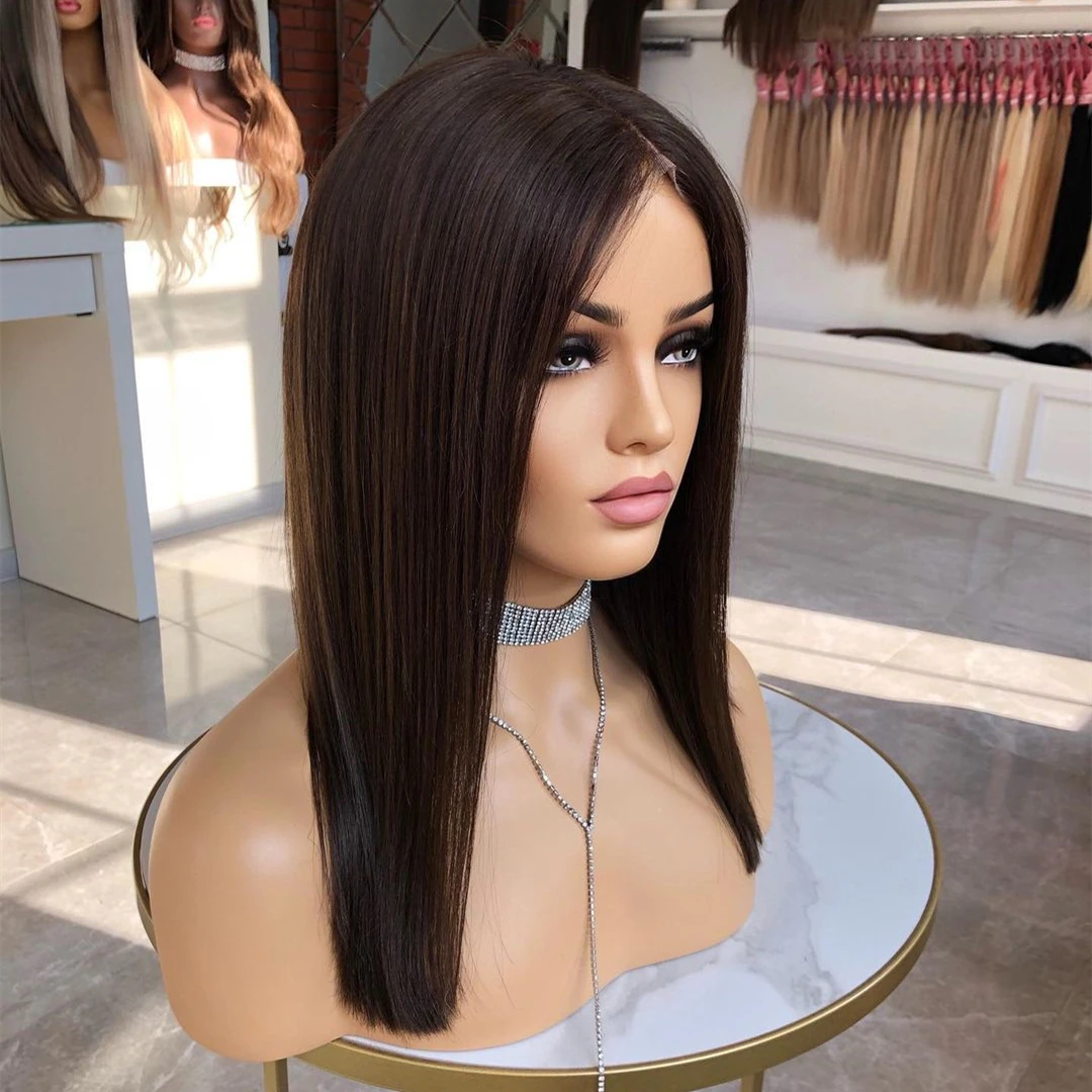 Kingdom Factory Sale Cuticle Aligned 100% Natural Hair Jewish Kosher Wigs Silk Straight 5*5 HD Lace Closure Wig For Ladies