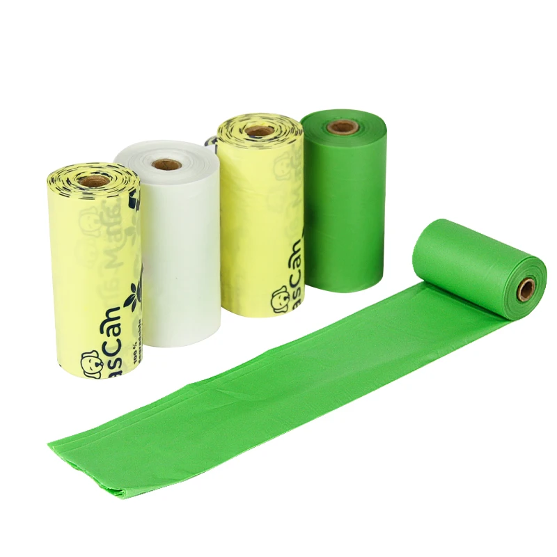 Экологически чистый кукурузный крахмал собственной торговой марки 240 в рулонах лаванды ароматизированные 13x9 большие пакеты для собачьих какашек