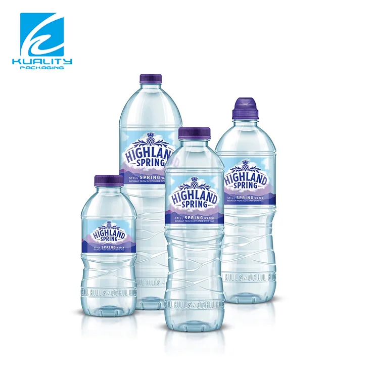 Mineral Water Label Shrink Sleeve PVC Shrink Wrap Bottle Labels For Water Bottles With Logo Printing