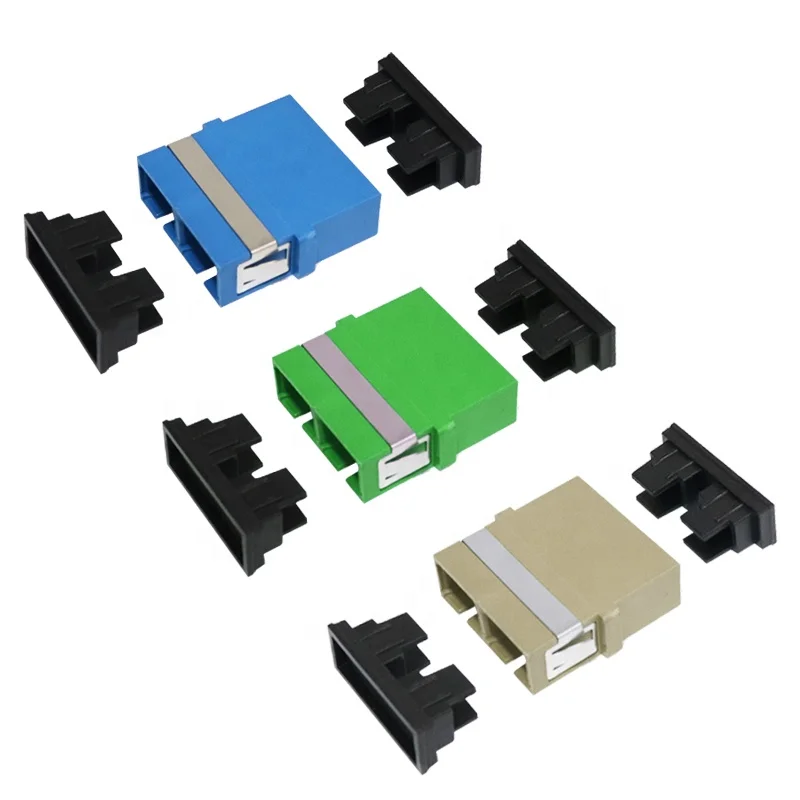 Flangeless Multimode Om3 Aqua Simplex Sc Fiber Optic Coupler