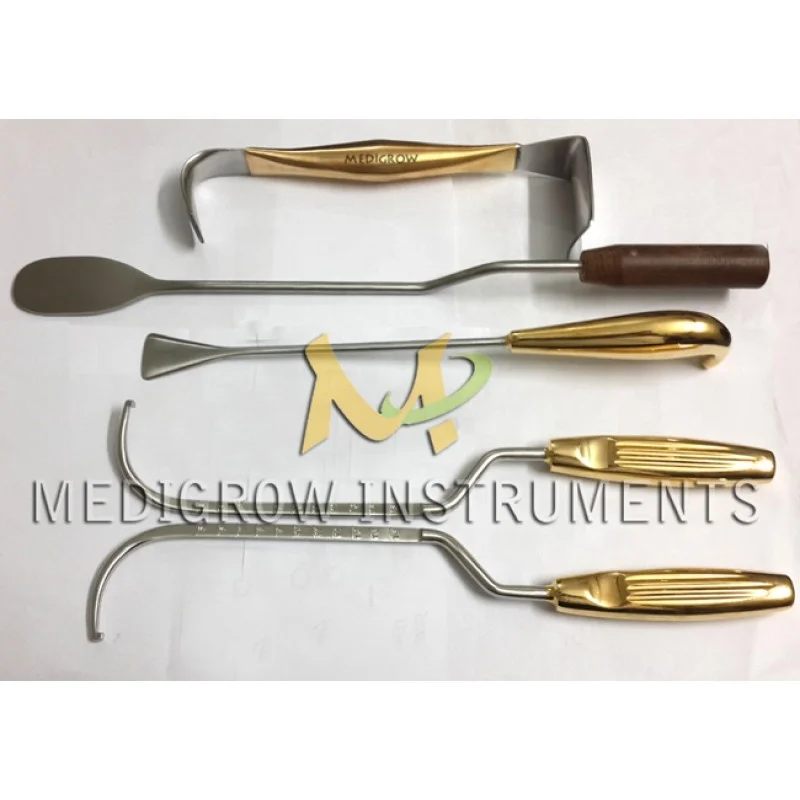 Forehead Lift Dissectors Set of 6 PCS Gold Plated / Stainless Steel