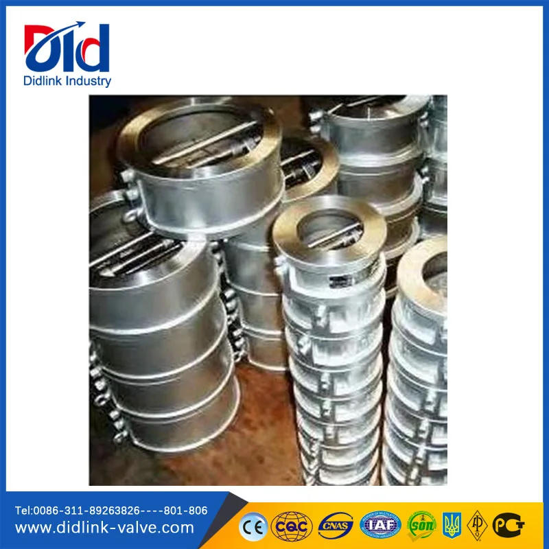 Cast Iron Wafer Type Dual Plate Spring Back Pressure Inch Check Valve