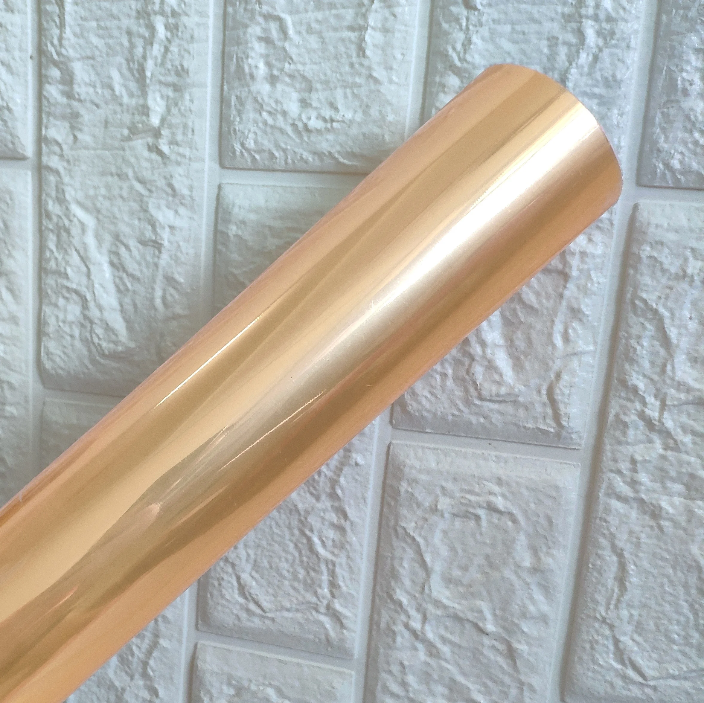 Self-adhesive flexible plastic gold mirror for wedding decoration