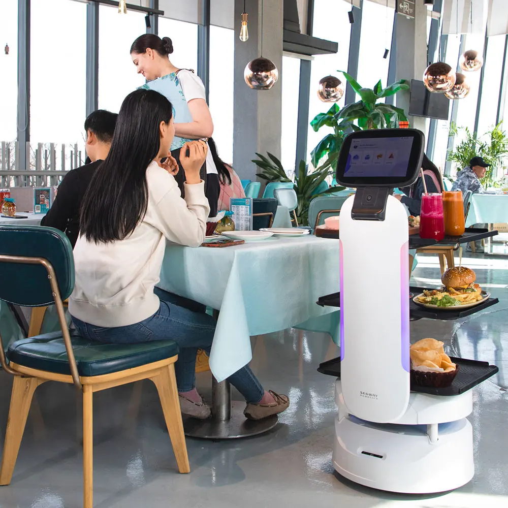 China Inquiry waitress Robot Humanoid Intelligent Kitchen Waiter Robot In Pizzeria