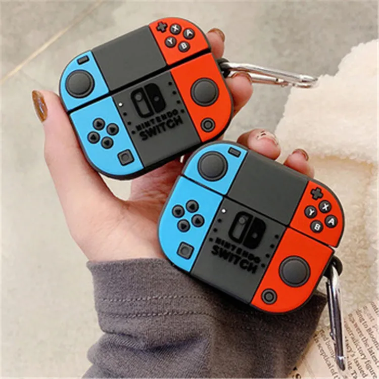 2021 New Wholesale 3D Gameboy Cute Protector with Hook Soft Silicone Case Cover for Airpods Pro for Airpods 1 2 Pro