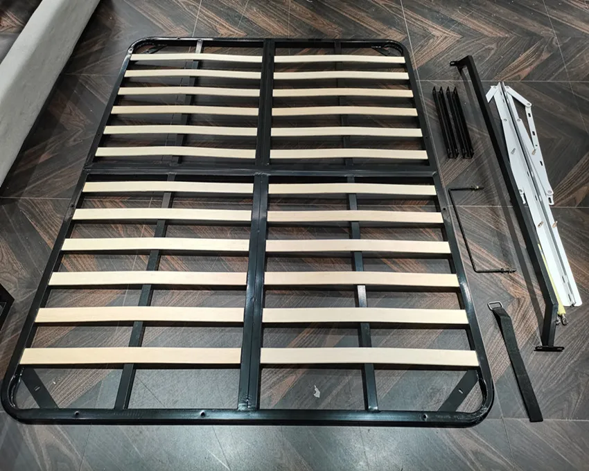 Side Open Lift Up Ottoman Bed Frame with Gas Lift mechanism