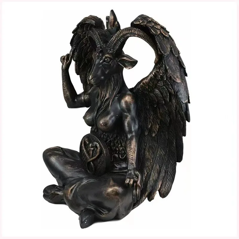 Church Of Baphomet Statue Goat Idol Baphomet Resin Statue Satanic Occultic Illuminati Goat Of Mendes Altar Sculpture Figurine
