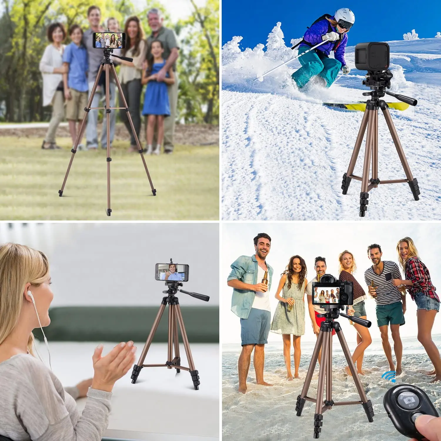 Shemax Camcorder Tripod,Phone Clip Portable Travel Tripod for Photography Video Recording Mini Tripod for Mobile
