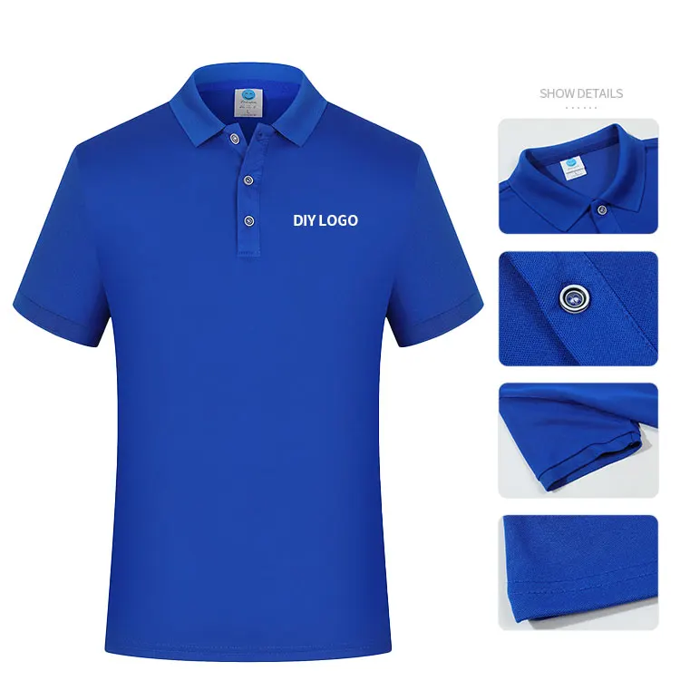 Golf Clothing Embroidered Printed Custom Design Plain White Black Cotton Polyester Fit Blank Men Golf Polo T Shirts