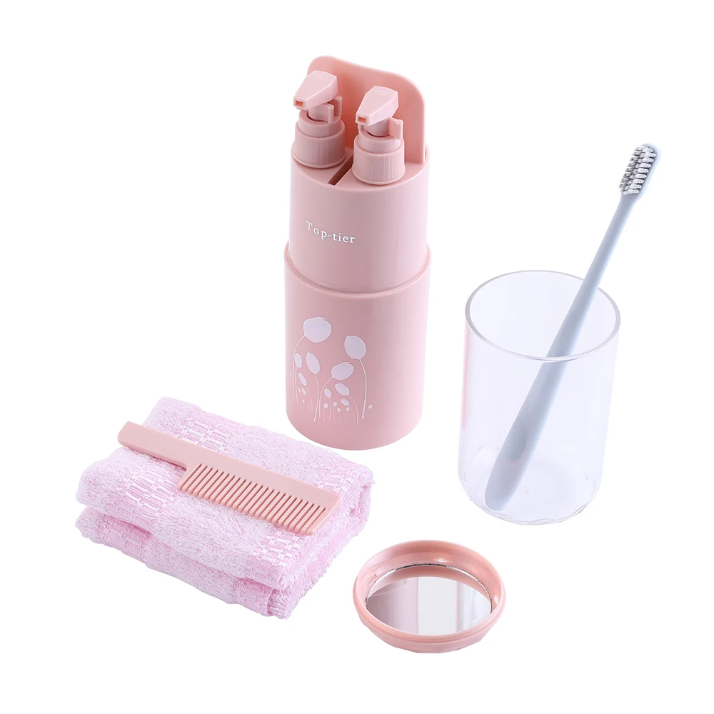 Набор многофункциональных туристических бутылок 7 в 1, герметичный дорожный держатель для зубных щеток, чашка, бутылка для душа, набор для путешествий, гимнастического зала, деловых поездок