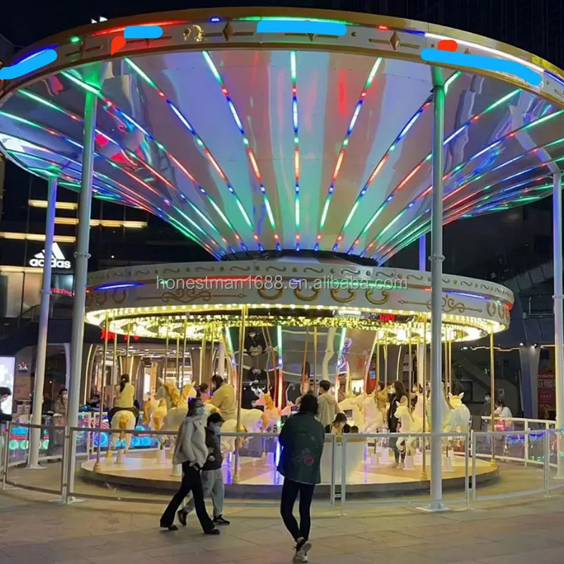 Sale indoor amusement park babies playground adults merry go round children horse carousel ride for kids outdoor