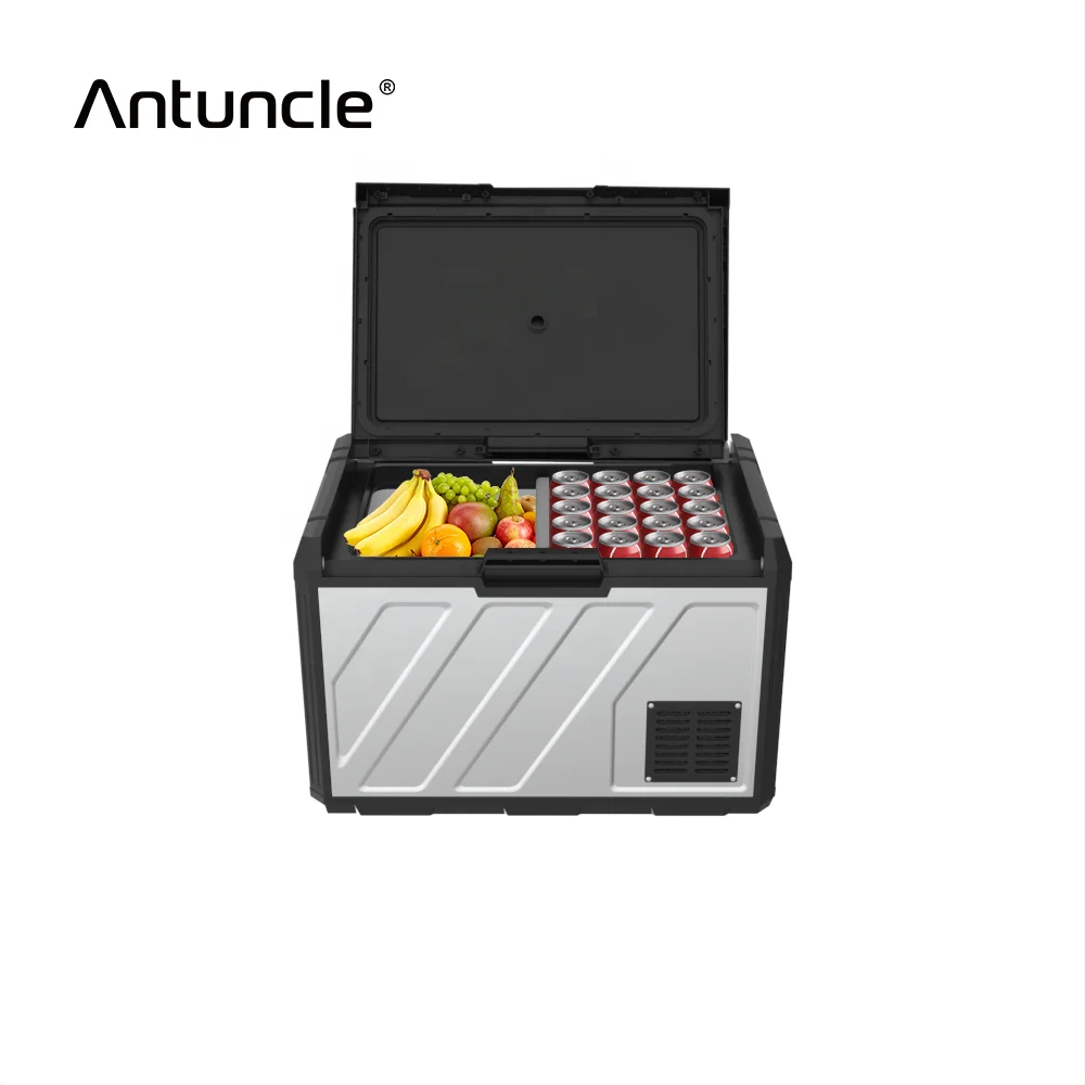 Antuncle 50L Factory Direct 12v dc dual zone fridge freezer portable car refrigerator outdoor offroad camping overland