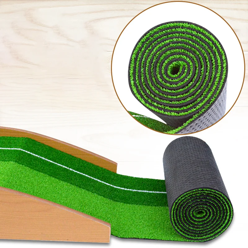 Wood Indoor Golf Putter Trainer Practice Set Training Mat Indoor Mini Golf Putting Green Golf Simulator Set Manufacture&Export