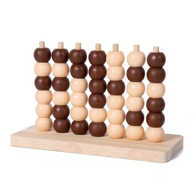 Skywrad educational connect four chess game wood Line Up 4 Classic Family Toy Board Game toys wooden montessori