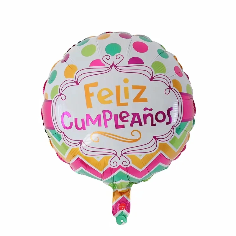  18 дюймовый испанский фелиз cumpleanos круглый квадратный Пентаграмма форма Алюминиевая Фольга Воздушный шар для дня рождения украшение воздушные
