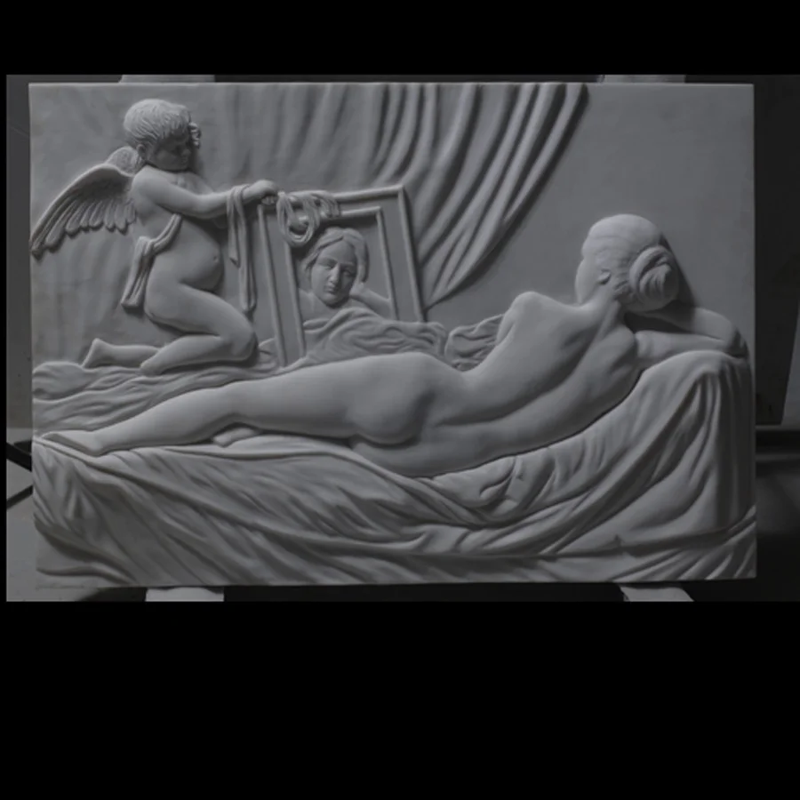Indoor Decoration Marble Life Size Modern Naked Lady Statue Relief Wall Sculpture