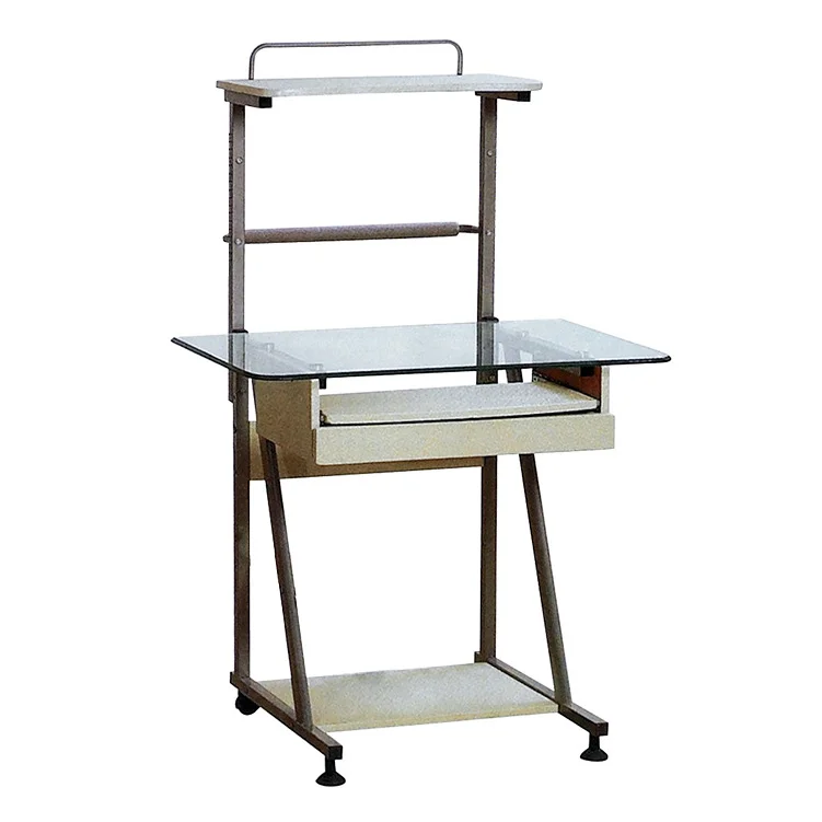 glass room table glass desk cheapest office glass tablet metal promotion table particle board metal frame with print board