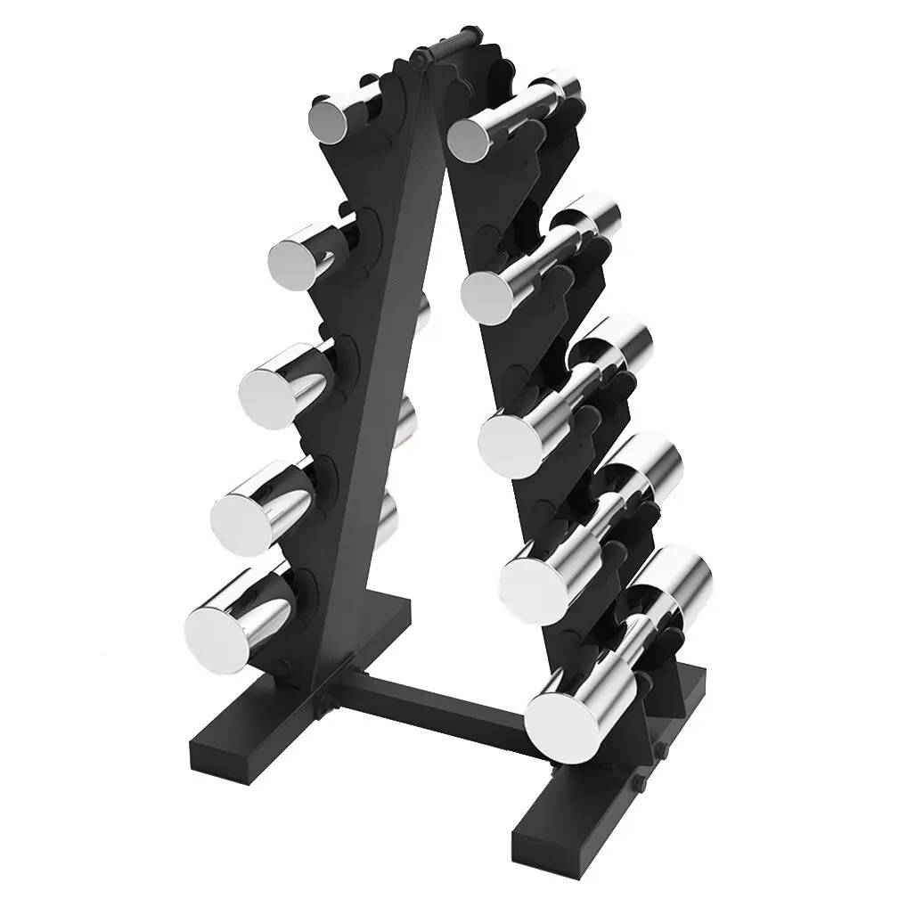 5-Tier Dumbbell Rack Dumbbell Storage Stand Holder Steel Weight Tree for Home Gym