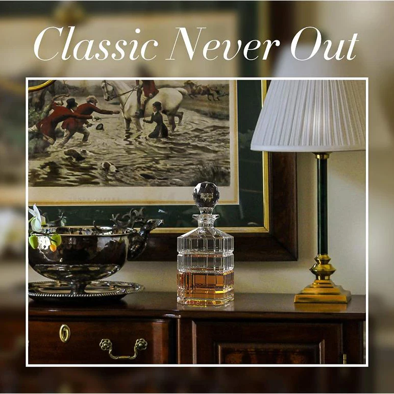 Wholesale Octagon 900ml Glass Wine Bottles Transparent Glass Wine Bottle With Ball Stopper