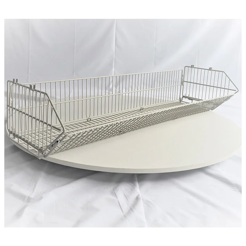 Stacking Baskets Basket Hot Sale Metal Wire Potato Chips Display Rack For Supermarket Promotion