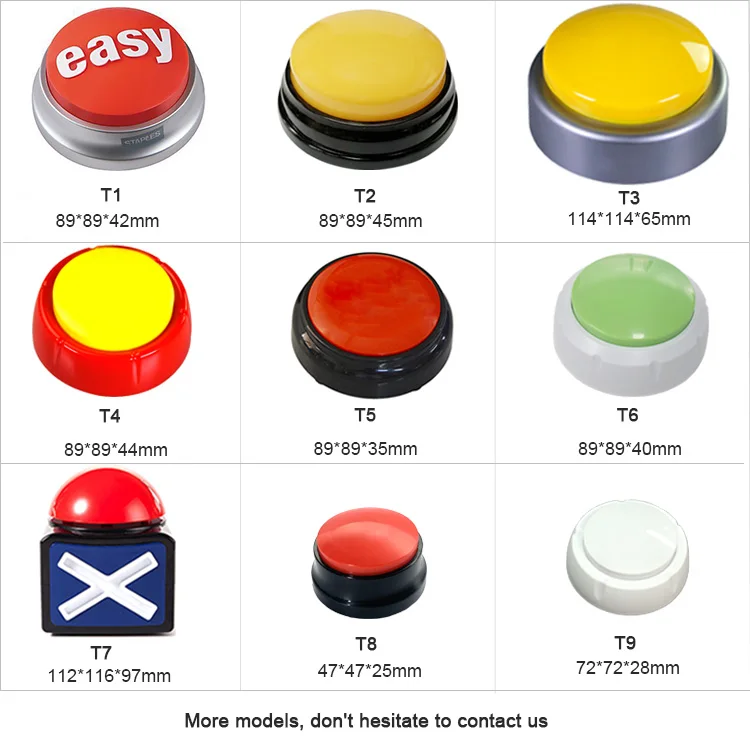 Neutral voice recording button easy button record 30 seconds talking message funny office gift press sound buzzer button