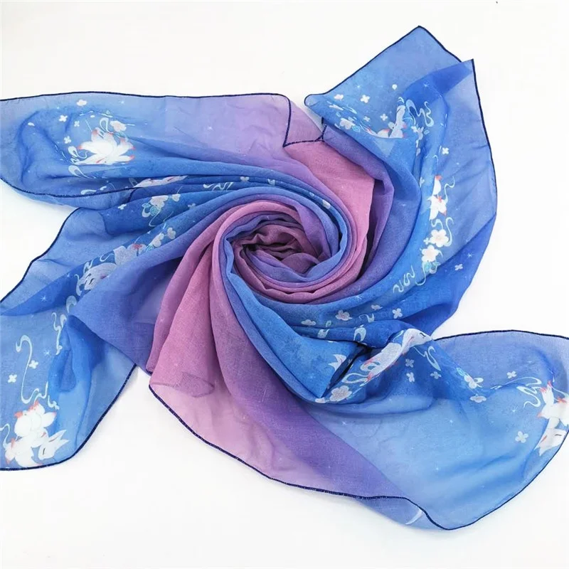 Красочный синий суданский туб, Турция, Индонезия, Малайзия, женские шарфы