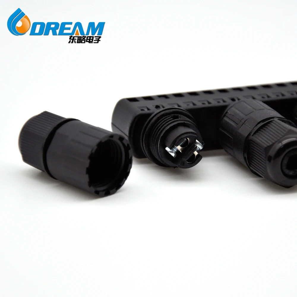 DREAM START Factory 2pin LED Light Power Screw Lugs Cable Splitter Waterproof Connector