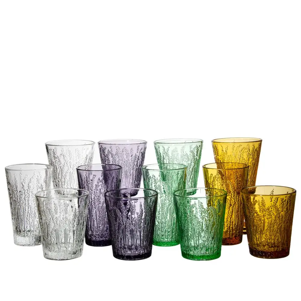 Wholesale Colored Glassware Glass Drinkware Cup For Juice