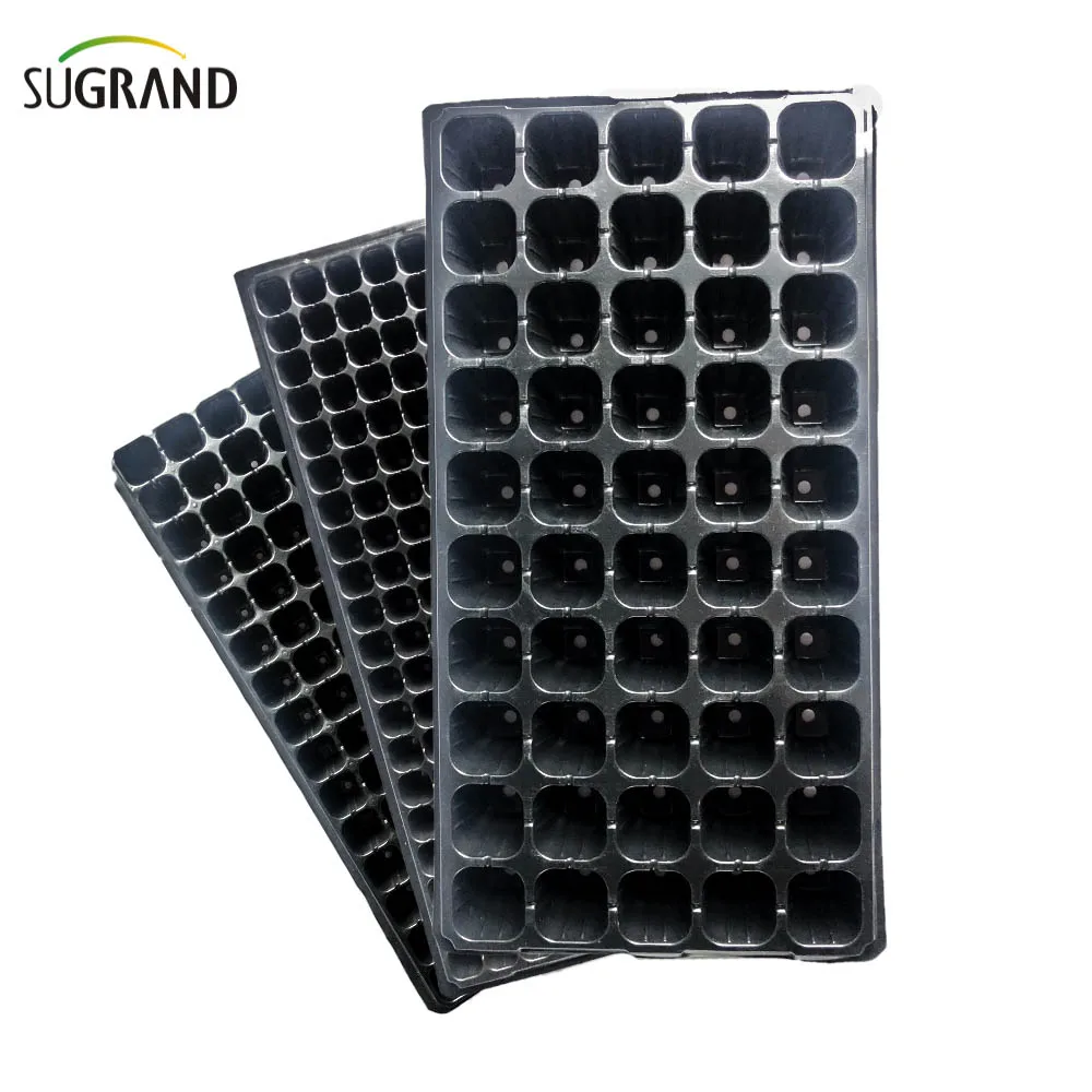 Factory hot sale black seedling tray seeder 50 holes Depth 4.5CM for agricultural