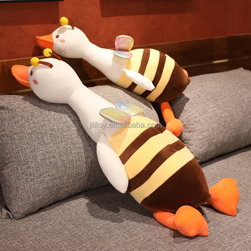 custom bee design duck plush soft toy making pillow stuffed animal gift stuffed plush animal toy pillow for kids