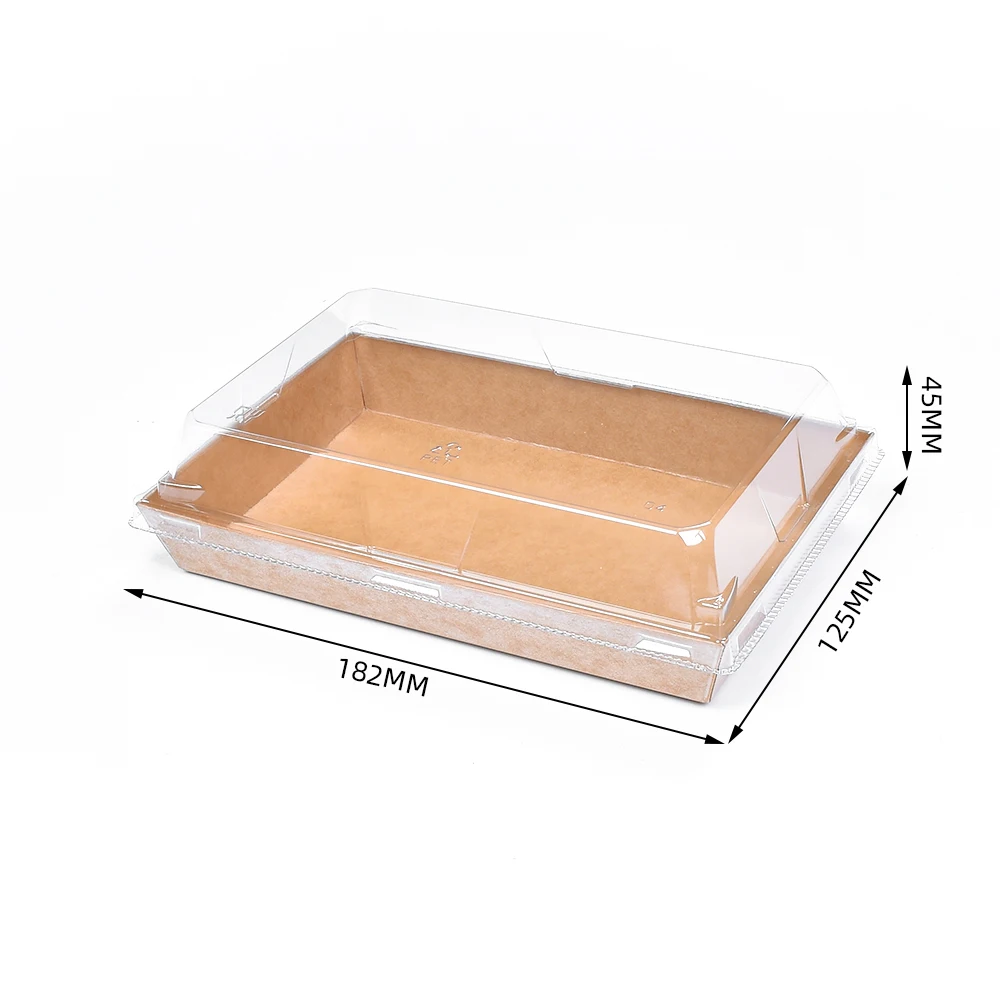 Sunzza package custom printed brown container boxes disposable paper plates for restaurant take out packaging