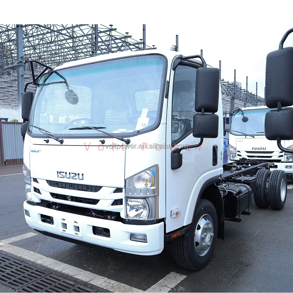 Лидер продаж грузовой автомобиль среднего размера ISUZU мощный дизельный двигатель 4x2 тип привода грузовики с фургоном NPR