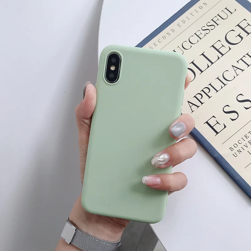  Высококачественный оригинальный однотонный чехол для телефона из ТПУ OEM и ODM iphone 11 задняя крышка iPhone pro Samsung