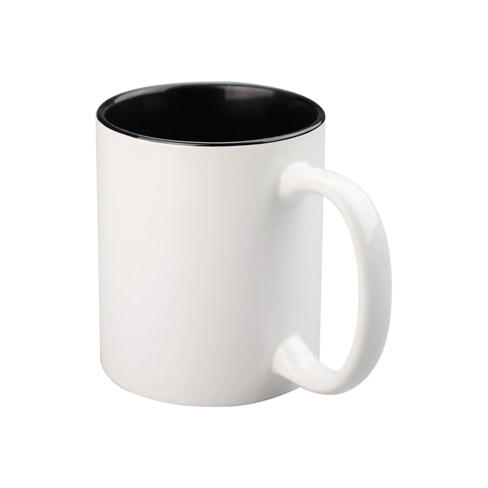 
Whole sale 330ml Ceramic Sublimation Coated Mugs Inner Colorful 11oz Custom Logo Pattern Photo Accepted Plain Mug Supplier 