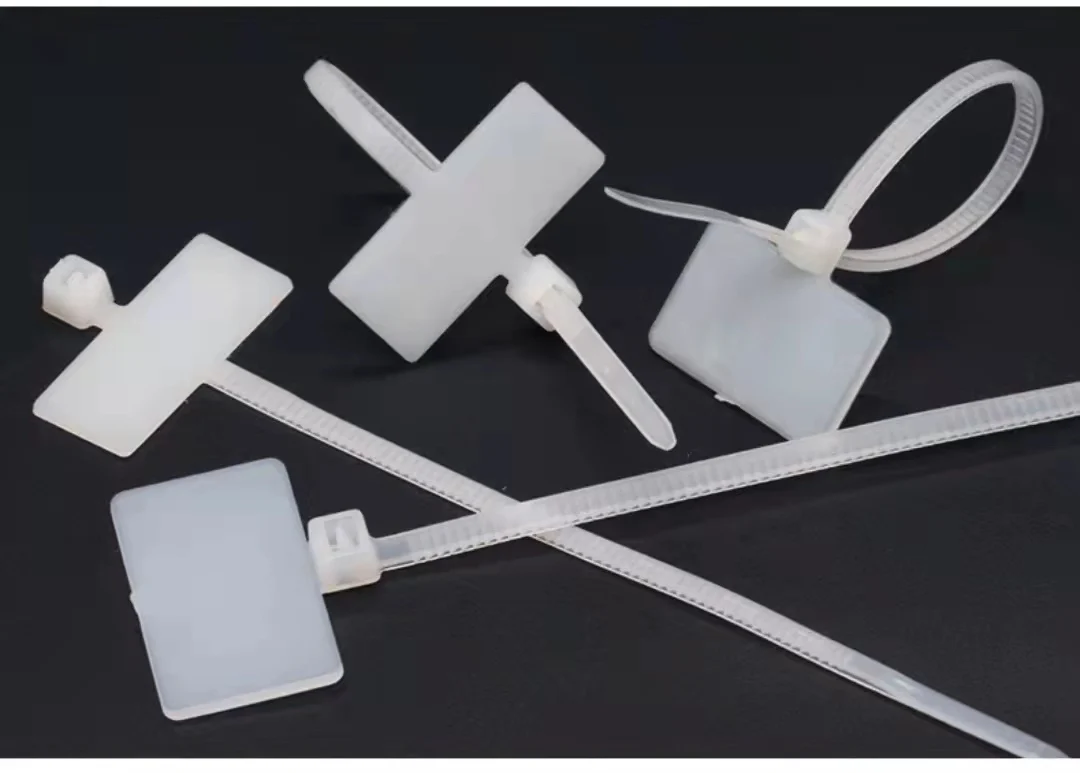 Custom Logo Easy Wrapping Hook Loop Cable Tie tag213 Cable Tie Tag
