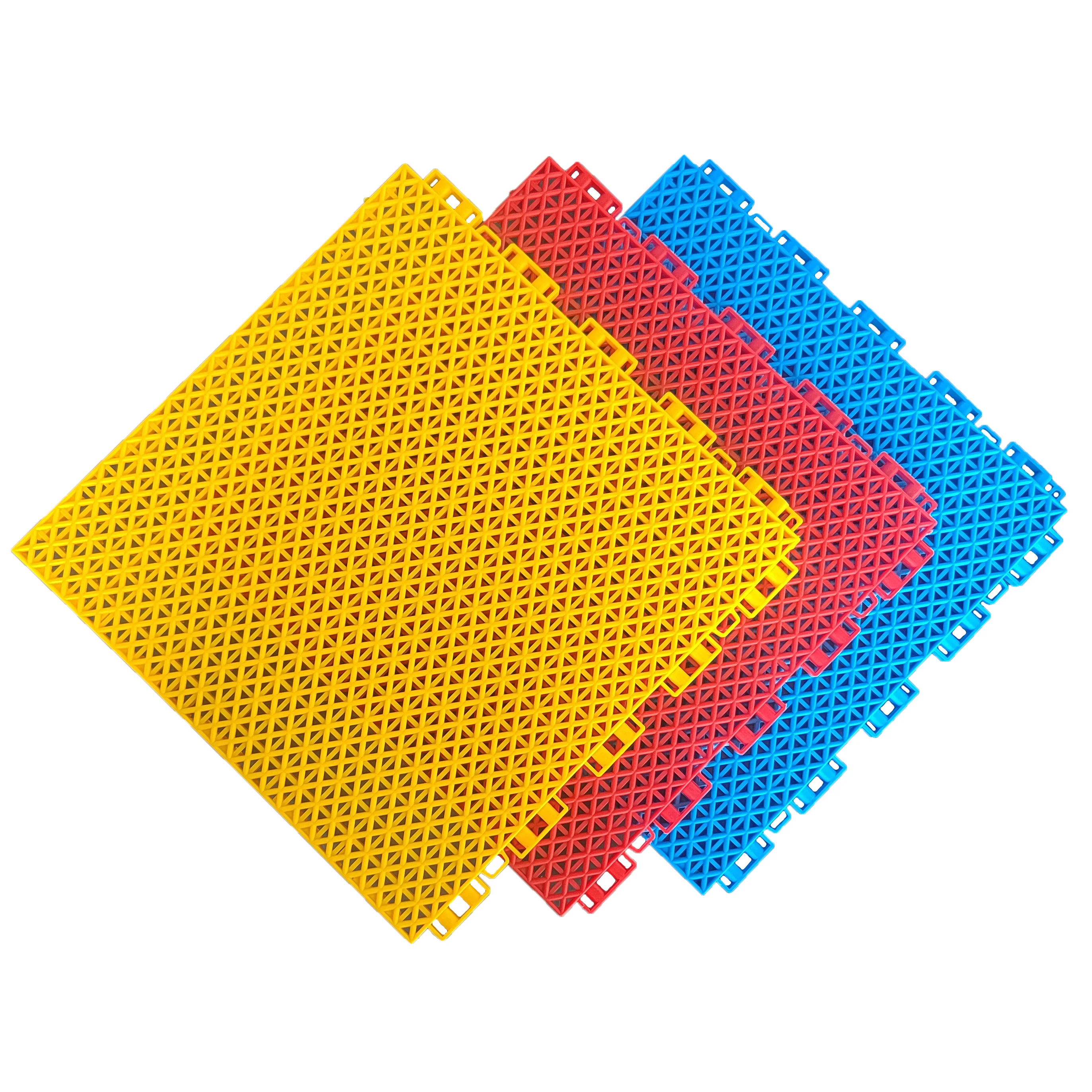 Outdoor basketball court suspended floor assembled floor mat Standard half court removable