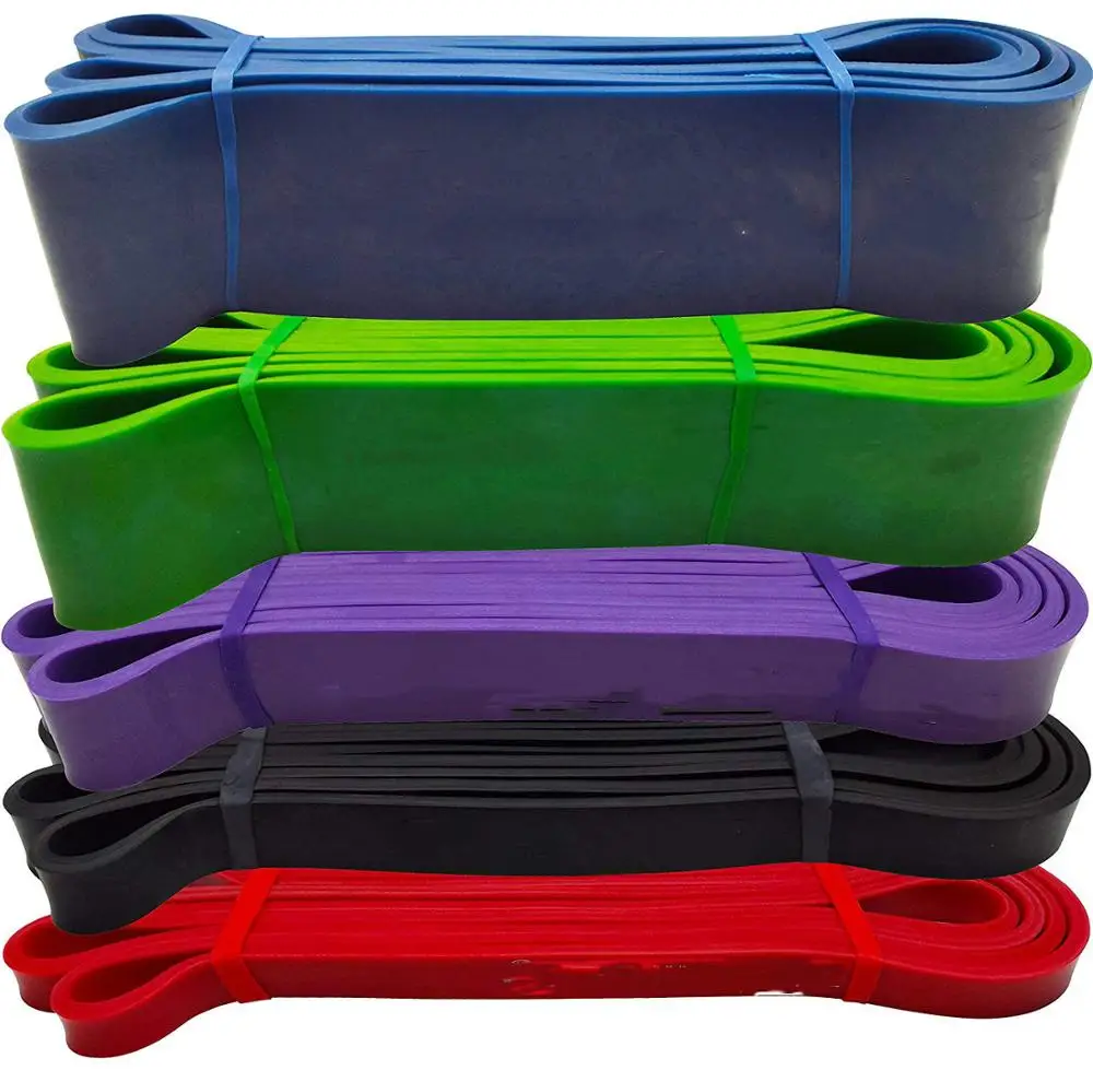 Wholesale latex 5 levels rubber loop resistance band, stretch loop bands, comfortable elastic resistance band