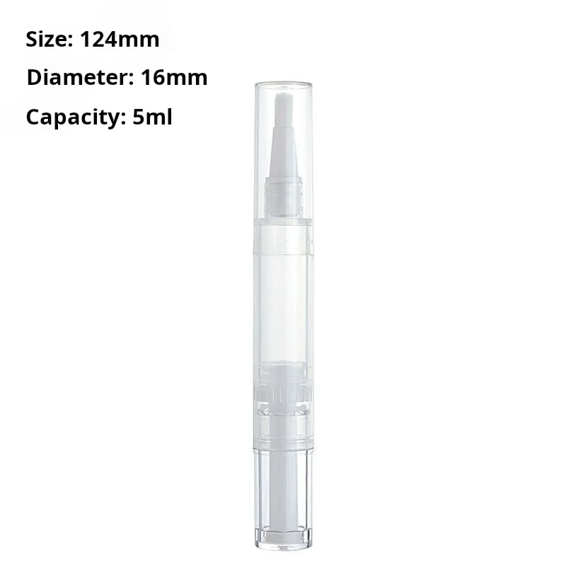 Wholesale Mini 1.5ml 2ml 3ml 5ml Plastic Twist Pen Bottle with Soft Brush Clear PP Empty Nail Protection Oil Foundation Bottles