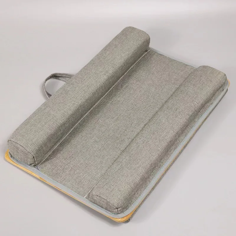 Bamboo Top Lap Desk With Pillow for Laptop Built in Slot for Tablet or Phone,Lap Pad for Working, Reading, Writing, Lap Board