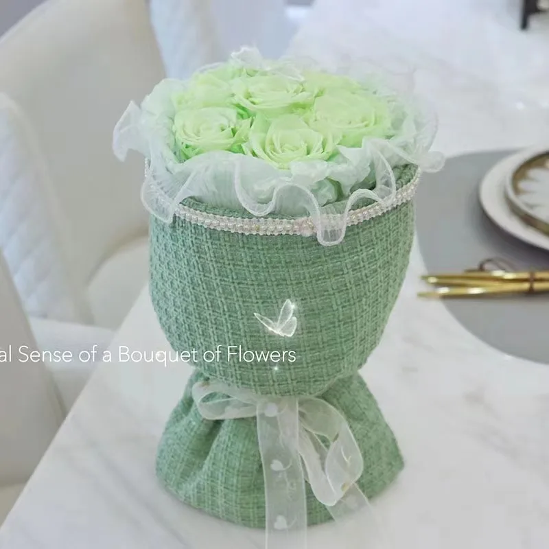 Wholesale High Quality Long Lasting Eternal Pink Roses Preserved Flowers for Gift