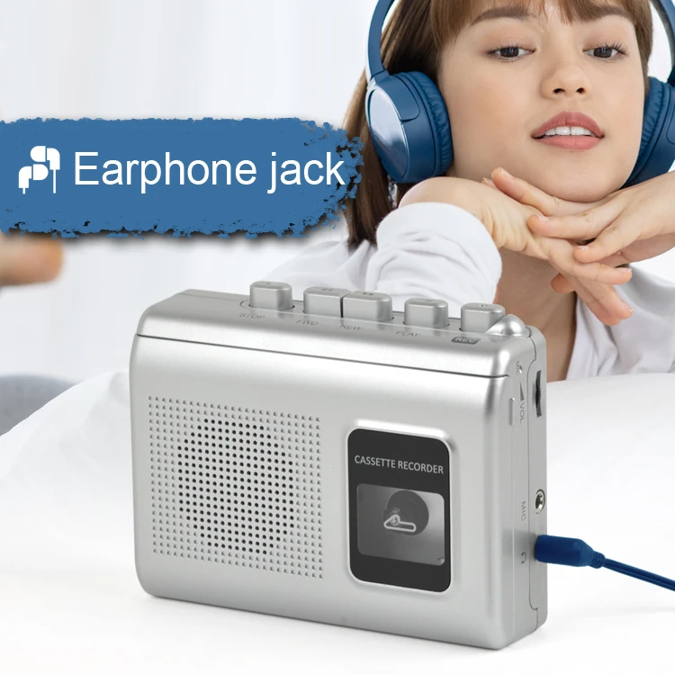 Ready to Ship Mini Audio Wholesale Mechanism Portables Retro Tape Recorder with Walkman Cassette Player