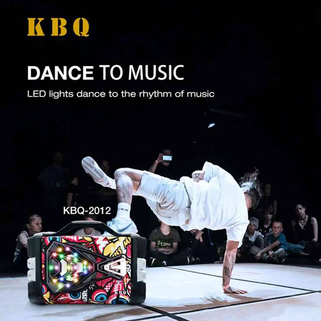 Graffiti Bluetooth speaker with Fm SD TF card mic input for karaoke Record function