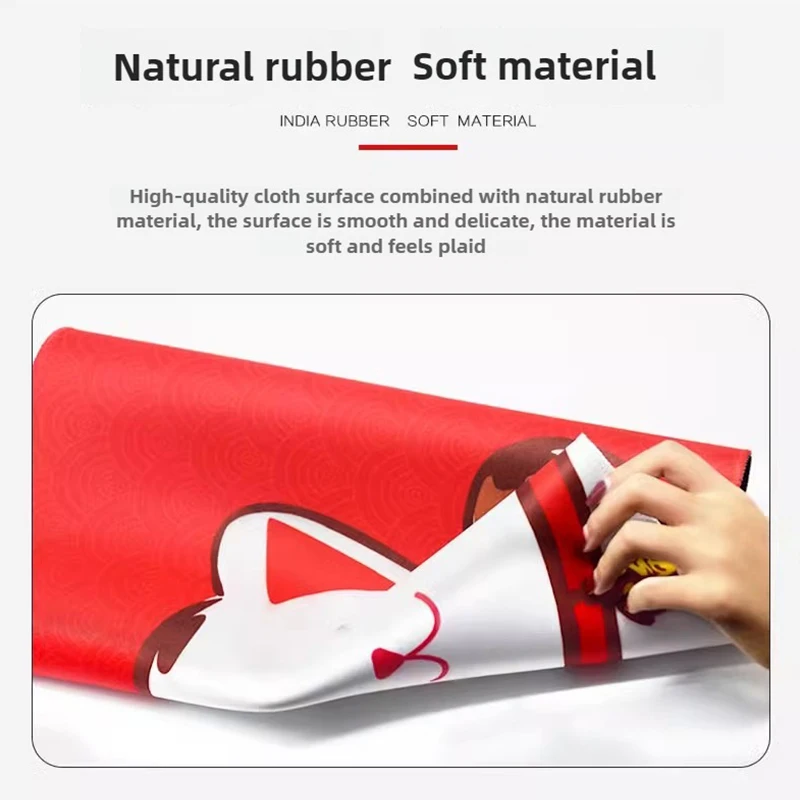 High Quality various sizes patterns LOGO Eco Friendly Rubber Silicone Printed Design Desk Pad Keyboard Mouse Pads Custom
